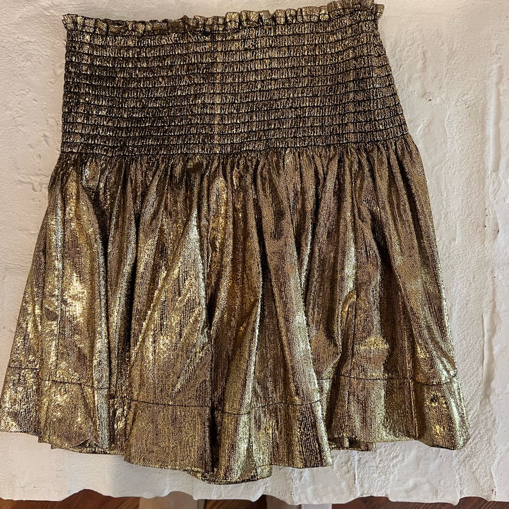 Queen of Sparkles Gold Metallic Women's Skirt